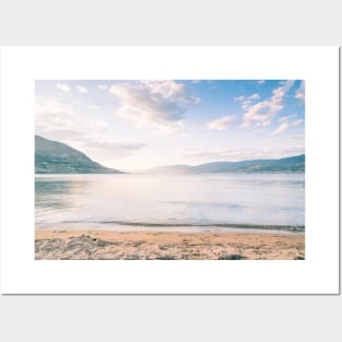 Okanagan Lake Summer Sunset View Posters and Art